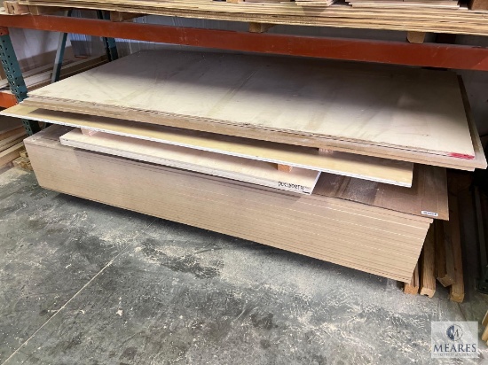 Lot of 3/4" 4' x 8' MDF and Assorted Boards