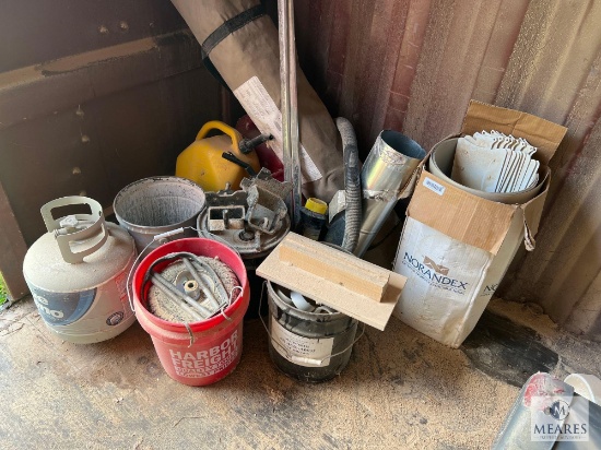 Fans, Fan Blades, LP Tank, Fuel Cans, Shelf Hardware