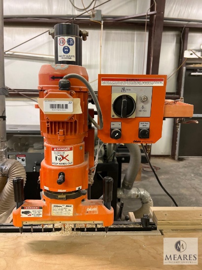 1999 Blum CD6225 Minipress Boring and Hardware Insertion Machine
