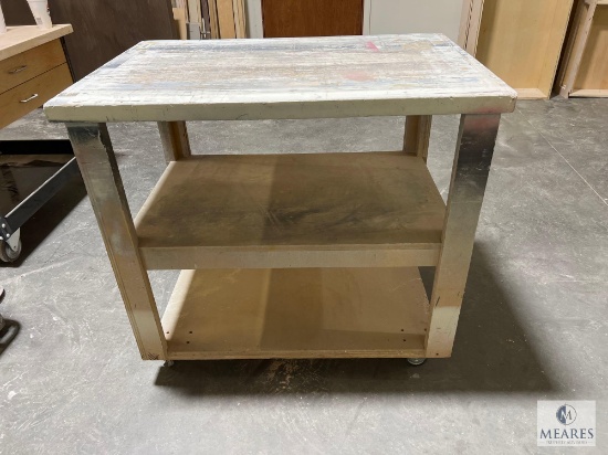 Custom-Built Rolling Work Table
