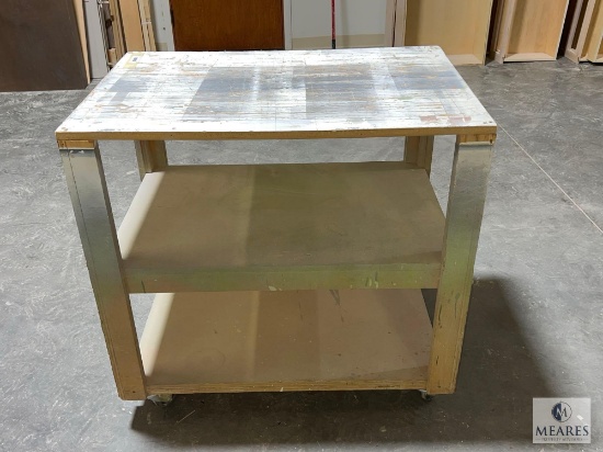 Custom-Built Rolling Work Cart