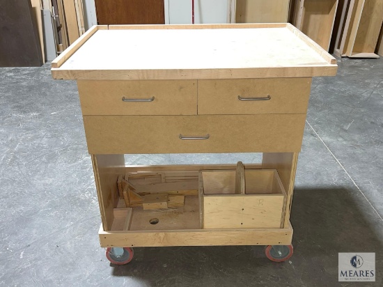 Custom-Built Rolling Work Cart