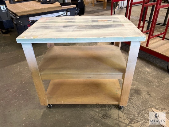 Custom-Built Rolling Work Cart