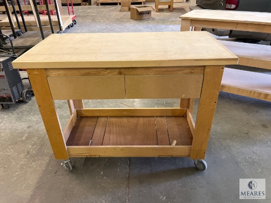 Custom-Built Rolling Work Table