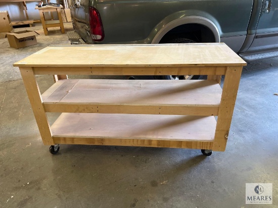 Custom-Built Rolling Work Table