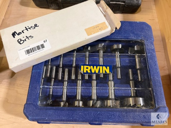 Set of IRWIN 14-piece Forstner Drill Bit Set and Mortise Bits