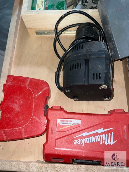 Chicago Electric Drill Bit Sharpener with Mixed Lot of Drill Bits in Various Sizes