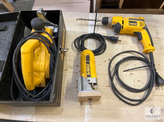 DeWalt Tool Lot: DWD110 3/8" Drill, D26670 Compact Router and DW680 Planer Type 1