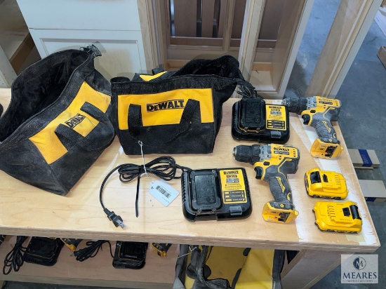 DeWalt 12-volt Drills with Chargers and Batteries