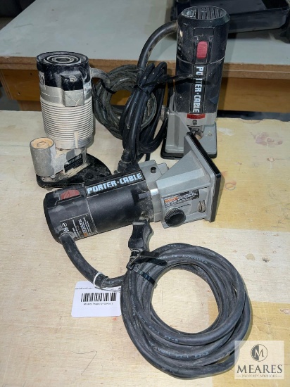 Porter-Cable Routers: Offset Trimmer Base and (2) Model 7309 Laminate Trimmer Bases