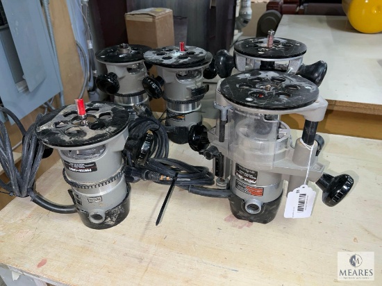 Group of (5) Porter-Cable Routers - 1001-T2, 6931 Type 2, 690LR Heavy Duty