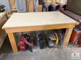 Custom-Built Wooden Work Table