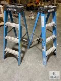 Two Werner 4-foot A-frame Ladders