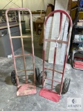 Two Hand Trucks with Pneumatic Tires