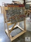 Approximately 46 Pipe Clamps on Custom-Built Rolling Cart