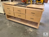 Custom-built Work Table with Drawers - MACHINES NOT INCLUDED