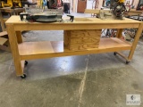 Custom-Built Wooden Work Table - MACHINES NOT INCLUDED