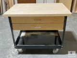 Rolling Work Cart with Two Drawers