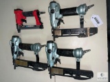 Group of Four Air Brad Nailers - Arrow and Hitachi
