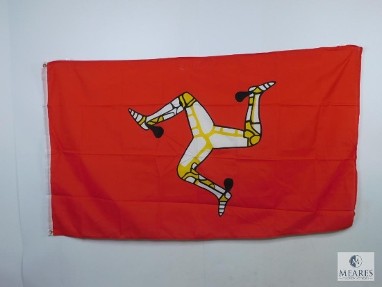 3'X5' Isle of Man Flag with Two Brass Grommets