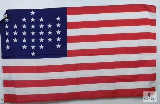 3'x5' 34-Star United States Flag with Two Brass Grommets