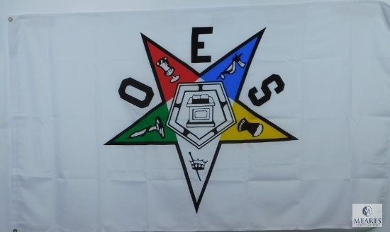 3'x5' OES Eastern Star Double Sided Flag with Two Brass Grommets