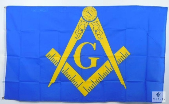 3'x5' Masonic Flag with Two Brass Grommets