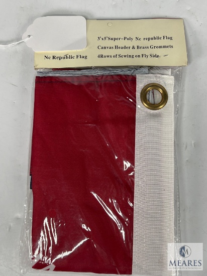 3'x5' North Carolina Republic Flag with Two Brass Grommets
