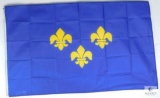 3'X5' French Fleur-de-Lis- Replica 14th to 16th Century Flag with Two Brass Grommets