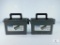 Two Empty Plastic Ammo Storage Boxes