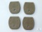 Four Vickers Tactical FDE Extended Base Pads for Glock 9MM