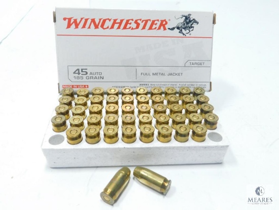 Winchester 45 Auto 185GR FMJ, 50 Rounds