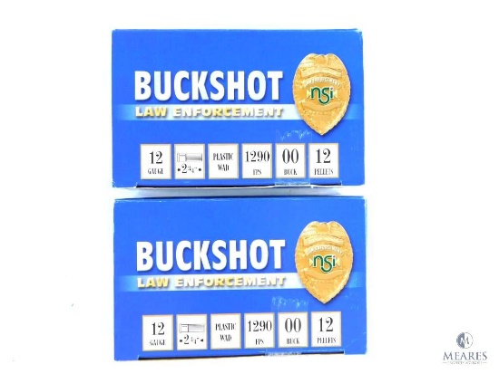 Two Boxes 20 Rounds Buckshot Law Enforcement 12GA 2 3/4" 1290 FPS 00Buck