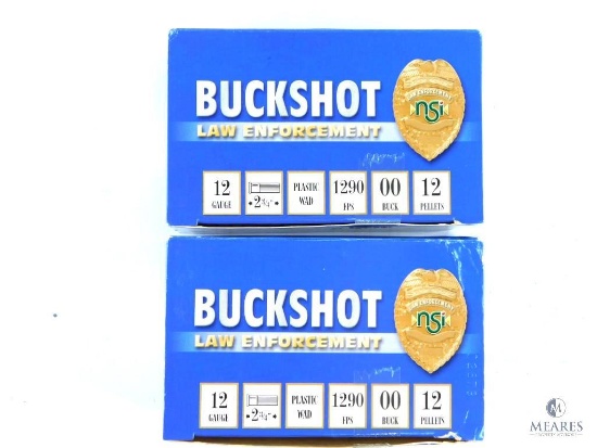 Two Boxes 20 Rounds Buckshot Law Enforcement 12GA 2 3/4" 1290 FPS 00Buck