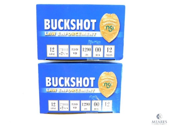 Two Boxes 20 Rounds Buckshot Law Enforcement 12GA 2 3/4" 1290 FPS 00Buck