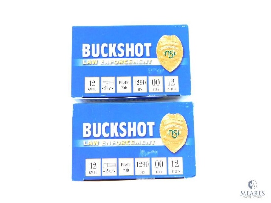 Two Boxes 20 Rounds Buckshot Law Enforcement 12GA 2 3/4" 1290 FPS 00Buck