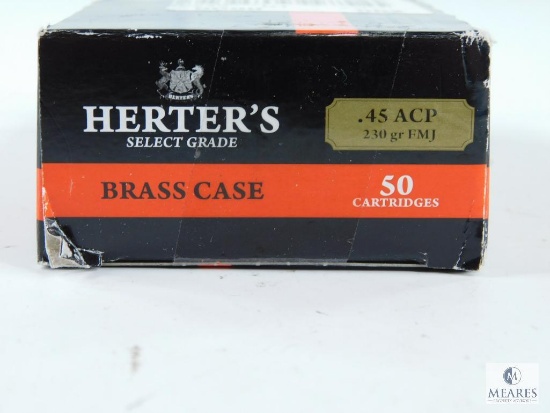 Herter's Brass Case 45ACP 230 GR FMJ 50 Rounds