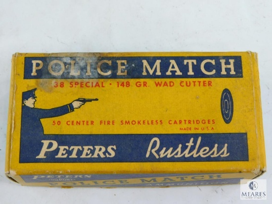 Peters Rustless Police Match 38 Special 148GR Wad Cutter, 45 Rounds