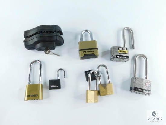 Box Lot of Master Locks, One has Key