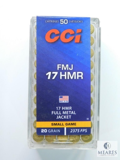 CCI 17 HMR FMJ 20GR, 50 Rounds
