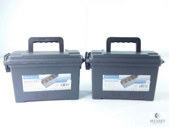 Two Empty Plastic Ammo Boxes