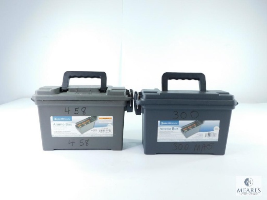 Two Empty Plastic Ammo Boxes