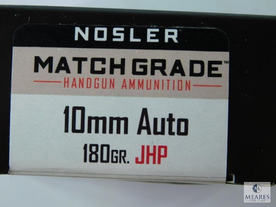 Nosler 10mm Auto 180 Gr. JHP - 20 Rounds