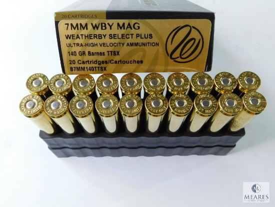 Weatherby 7mm Wby. Mag. 140 Gr. Barnes TTSX - 20 Rounds