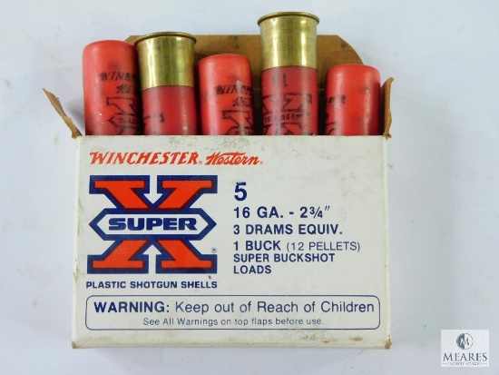 Winchester Super X 16 Ga., 2-3/4", #1 Buckshot - 5 Rounds
