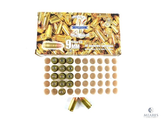 American Ammunition 9mm 115 Gr. FMJ - 15 Rounds