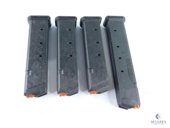 Four Glock Mags, One 9MM 27 Rounds, Three 9MM 21 Rounds