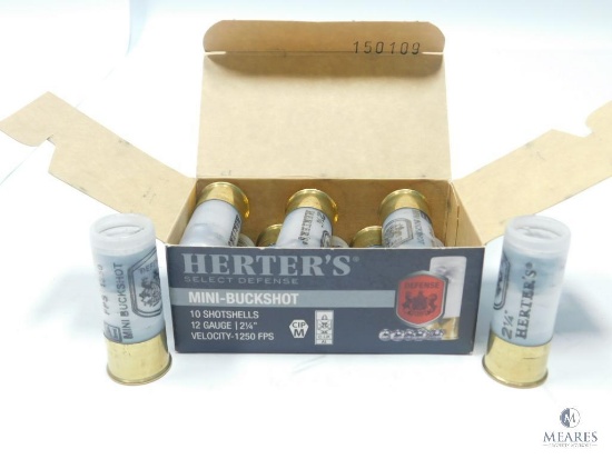 Herter's Select Defense 12GA 2 1/4" 1250FPS Mini Buckshot, 10 Rounds