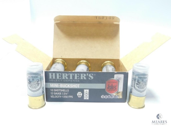 Herter's Select Defense 12GA 2 1/4" 1250FPS Mini Buckshot, 10 Rounds