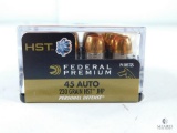 HST Federal Premium 45 Auto 230GR JHP, 20 Rounds